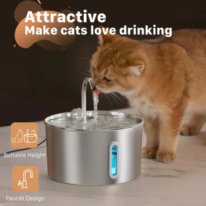 2.2L Cat Drinking Fountain Automatic Stainless Steel