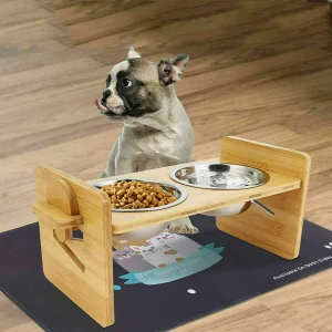 Wooden Raised Pet Bowls