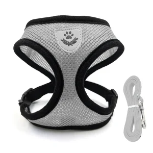Adjustable Cat Dog Harness Leash Set