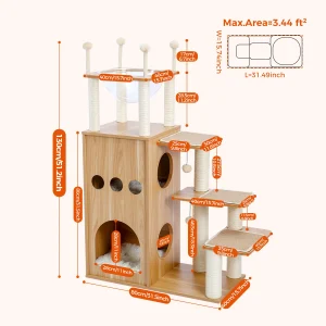 Multi-Level Cat Tree for Indoor Cat